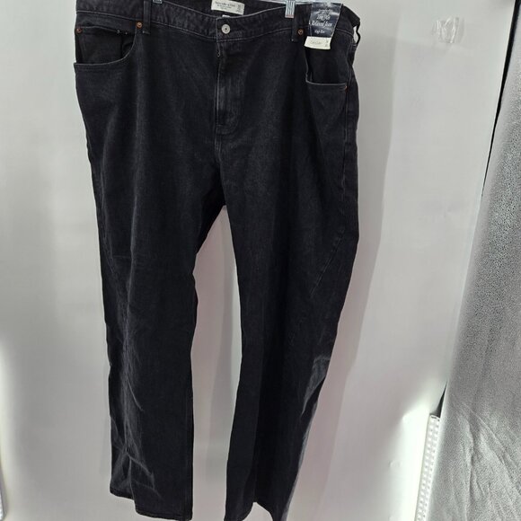 Abercrombie & Fitch Denim - Abercrombie and Fitch Black Curve 90s High-Rise Split Hem Jeans 36L/22L